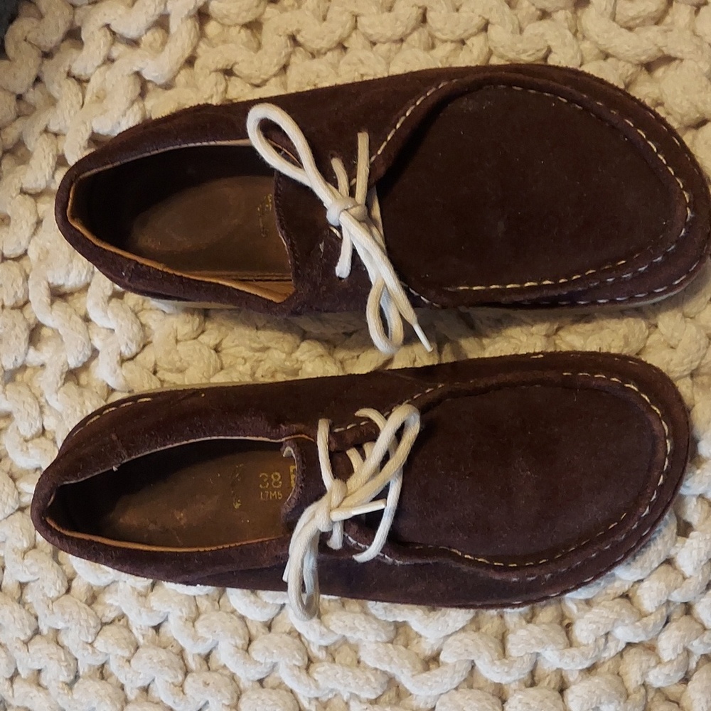 Super cool Birkenstock moccasins, size 38,  7-7.5, GUC!